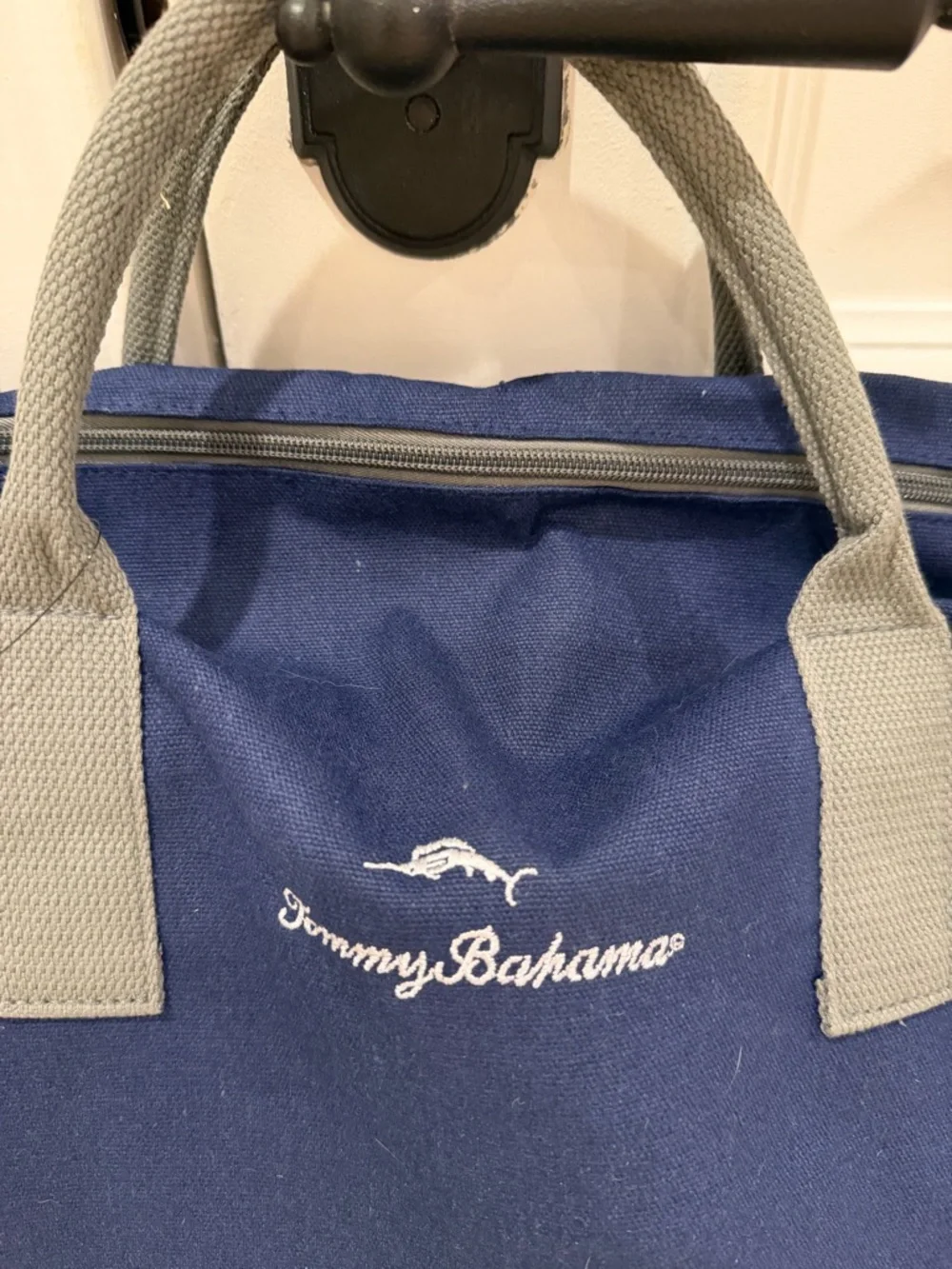 Tommy Bahama Navy and Gray Travel Duffel